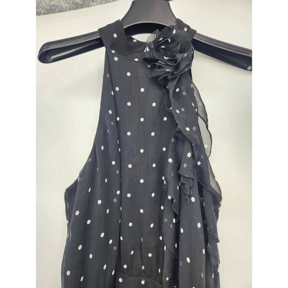 NWT Anthropologie Maeve Halter Rosette Mini Dress Size L Polka Dot #GC215 - Picture 5 of 13